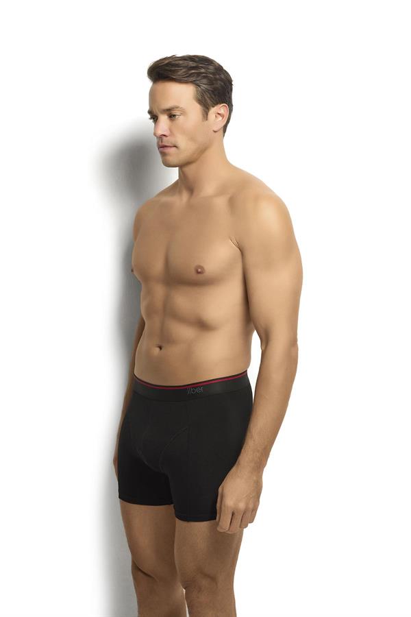 Erkek Siyah Pamuklu Likralı 3lü Boxer  267