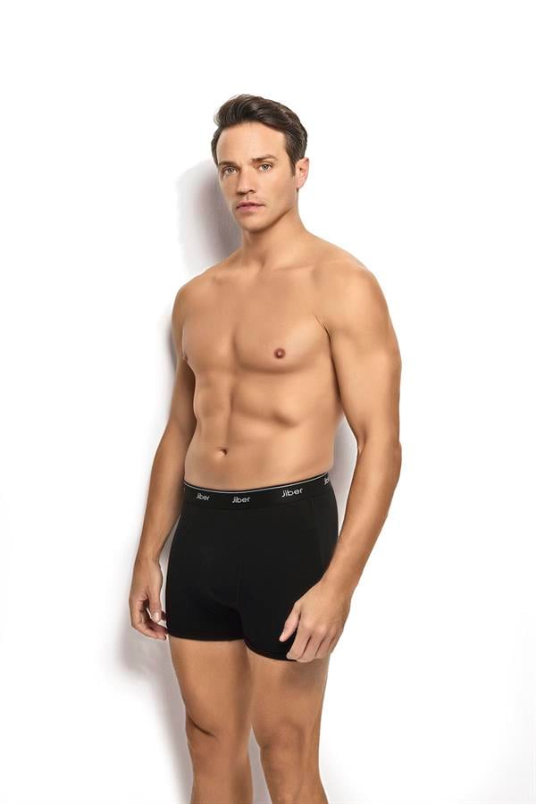 Mens Black Cotton Lycra 6-Pack Boxer 156