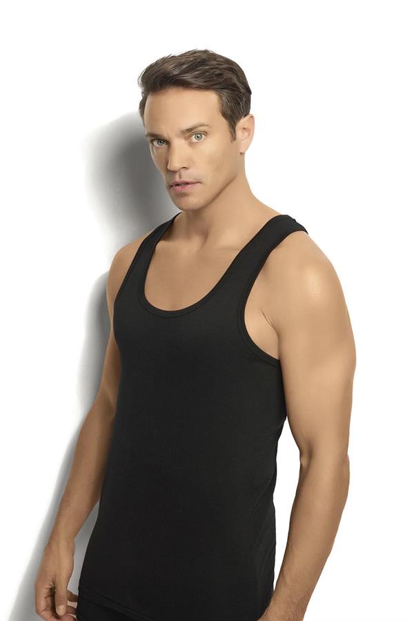 Erkek Siyah Pamuklu Rambo Atlet 113