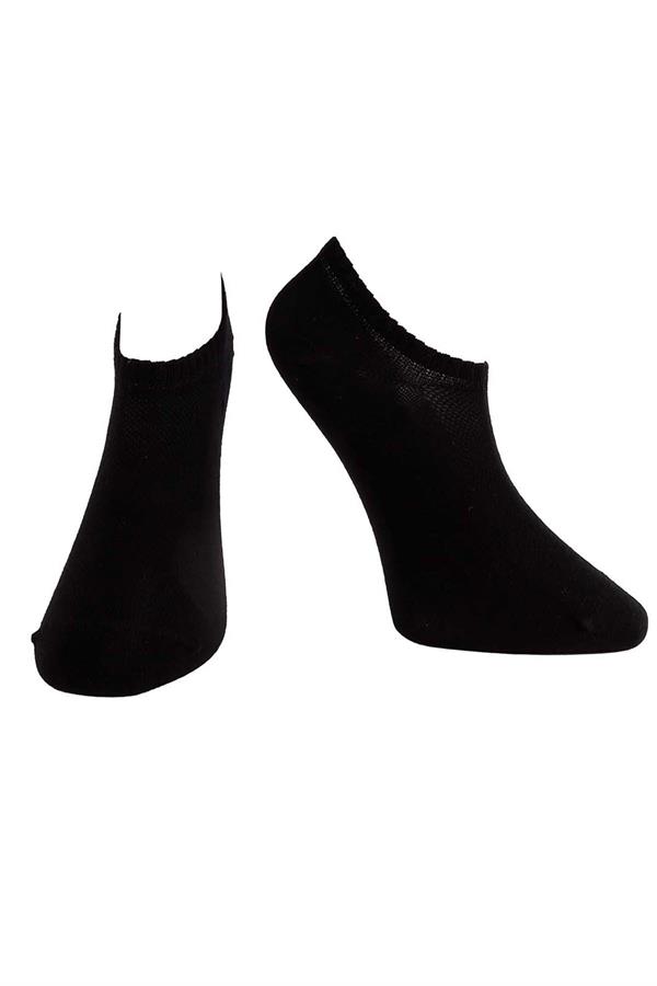 Erkek Siyah Pamuklu  Sneaker Çorap 7701