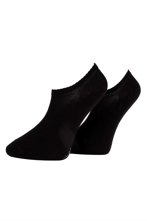 Erkek Siyah Pamuklu  Sneaker Çorap 7701