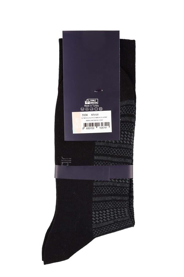 Erkek Siyah Soket Modal Çorap 5124