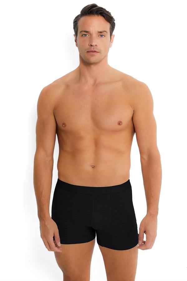 Erkek Siyah Viskoz Likralı Boxer 153