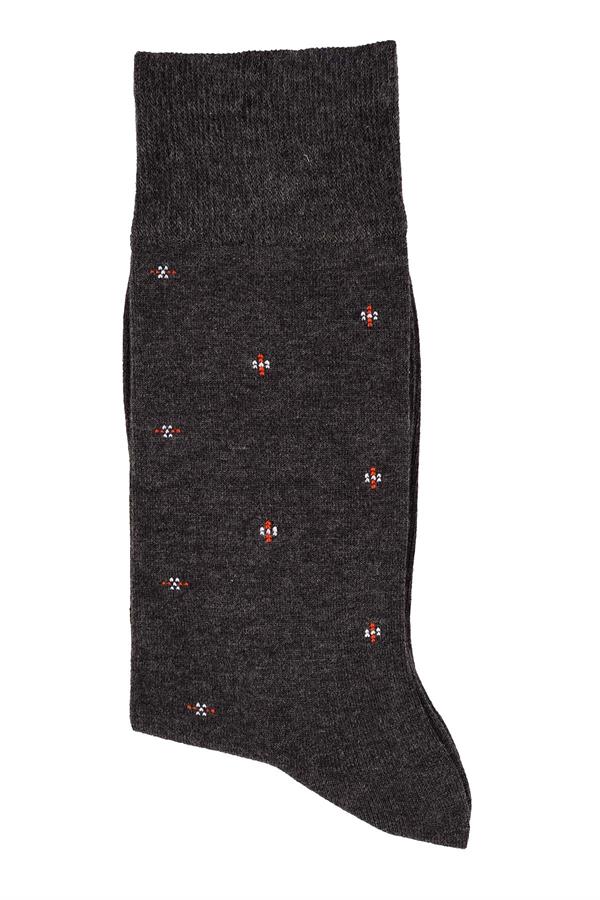 Erkek Soket Antrasit Modal Çorap 5126