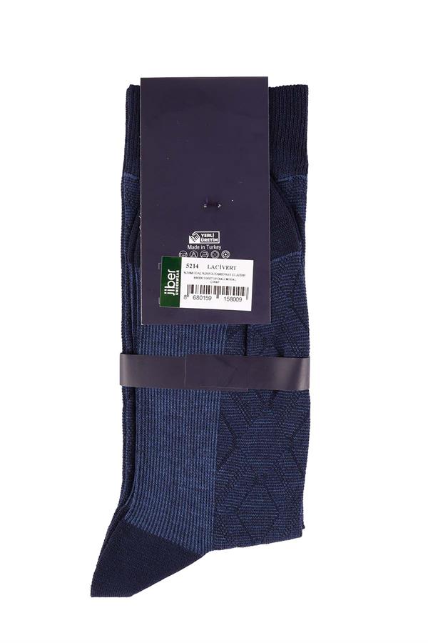 Erkek Soket Likralı Modal Lacivert Çorap 5214