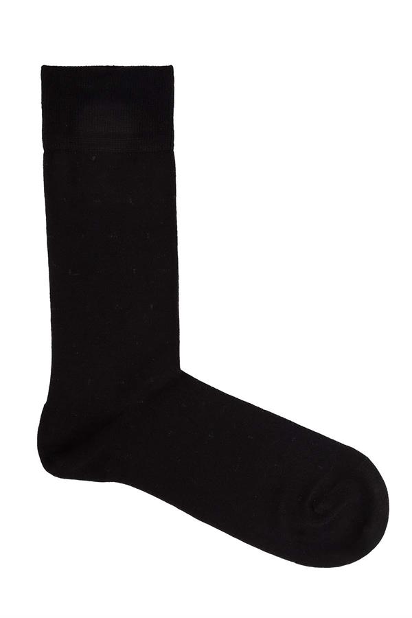 Erkek Soket Likralı Modal Siyah Çorap 5216