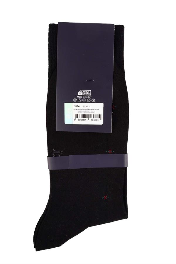 Erkek Soket Siyah Modal Çorap 5126