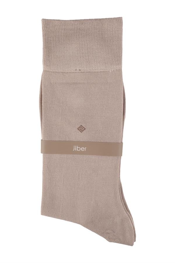 Erkek Taş Rengi Bambu Soket Çorap 5534