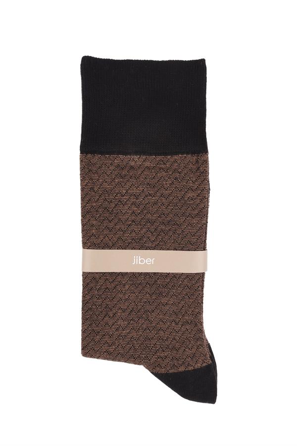 Erkek Bambu Likralı Soket Çorap 5619 Vizon  JBR5619.000001