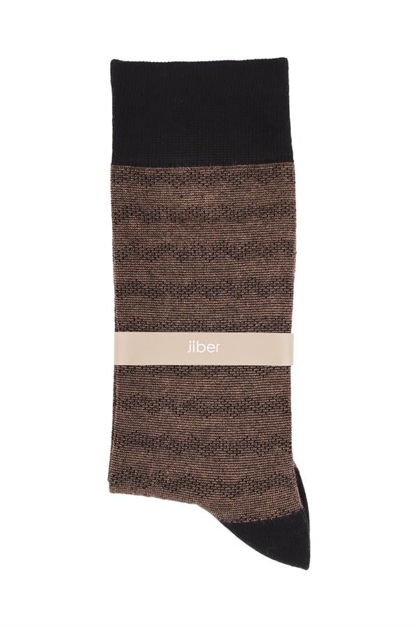 Erkek Bambu Likralı Soket Çorap 5621 Vizon  JBR5621.000001