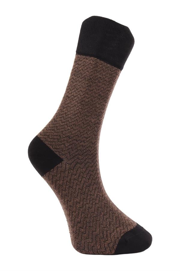 Erkek Bambu Likralı Soket Çorap 5619 Vizon  JBR5619.000001