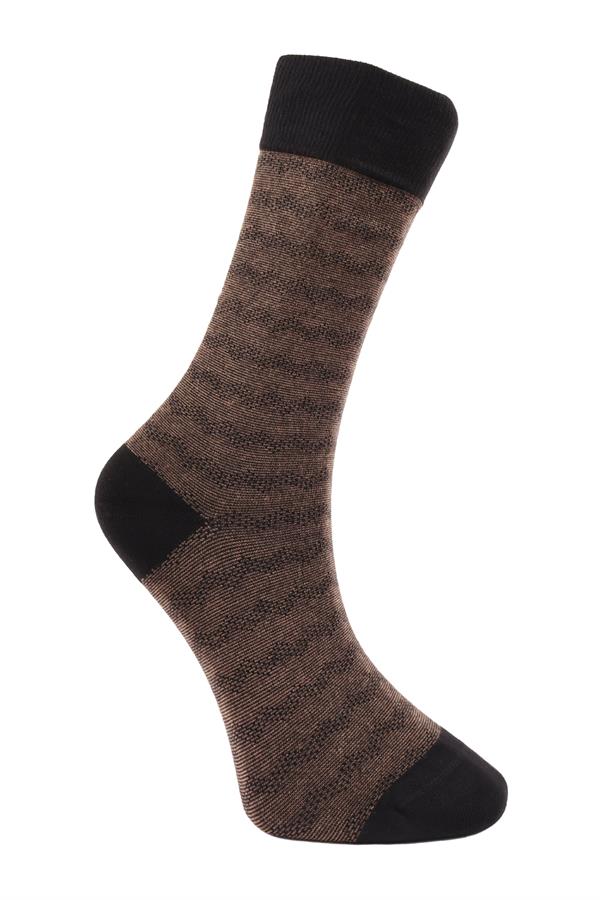 Erkek Bambu Likralı Soket Çorap 5621 Vizon  JBR5621.000001