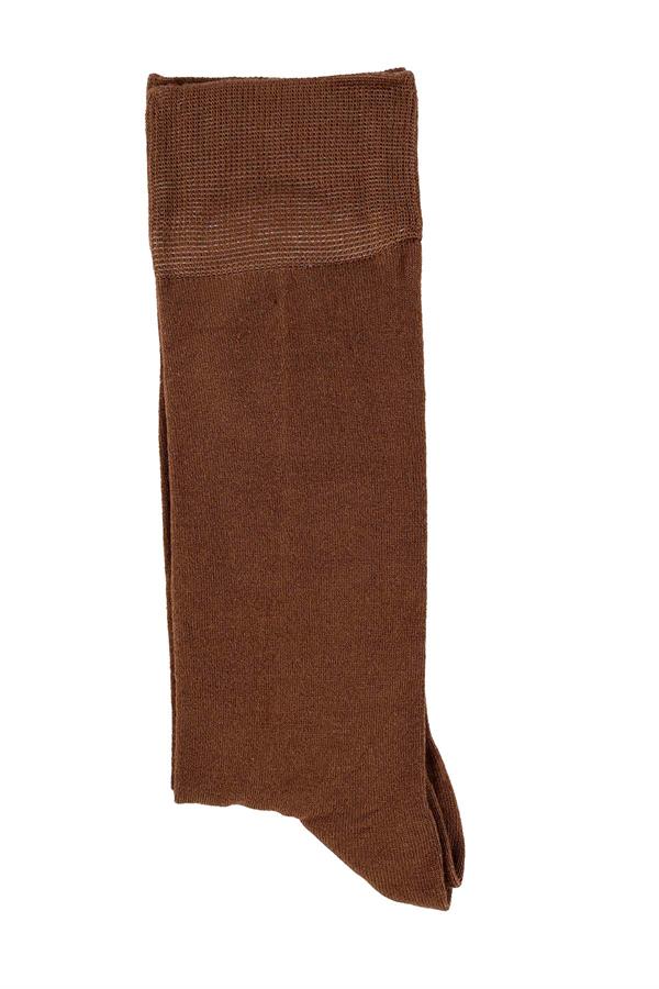 Erkek Vizon Likralı Bambu Uzun Çorap 5600