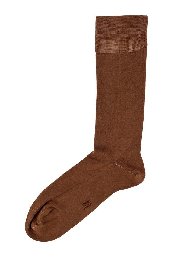 Erkek Vizon Likralı Bambu Uzun Çorap 5600