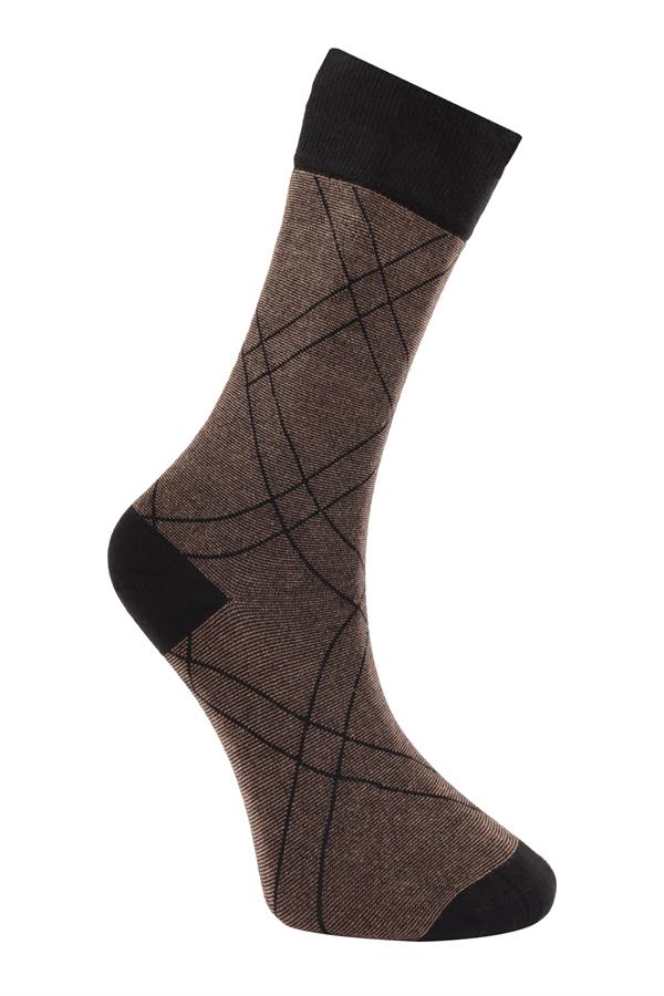 Erkek Modal Likralı Soket Çorap 5221 Vizon  JBR5221.000001