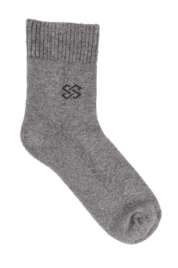 Erkek Yarım Havlu Pamuklu Konç Grimelanj Çorap 5801