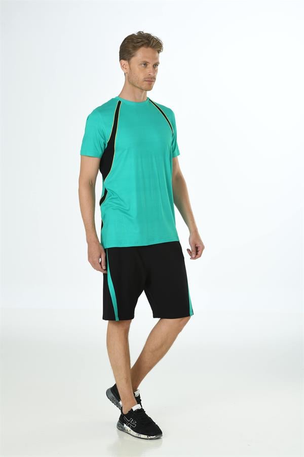 Erkek Yeşil Modal Şortlu Takım 15119