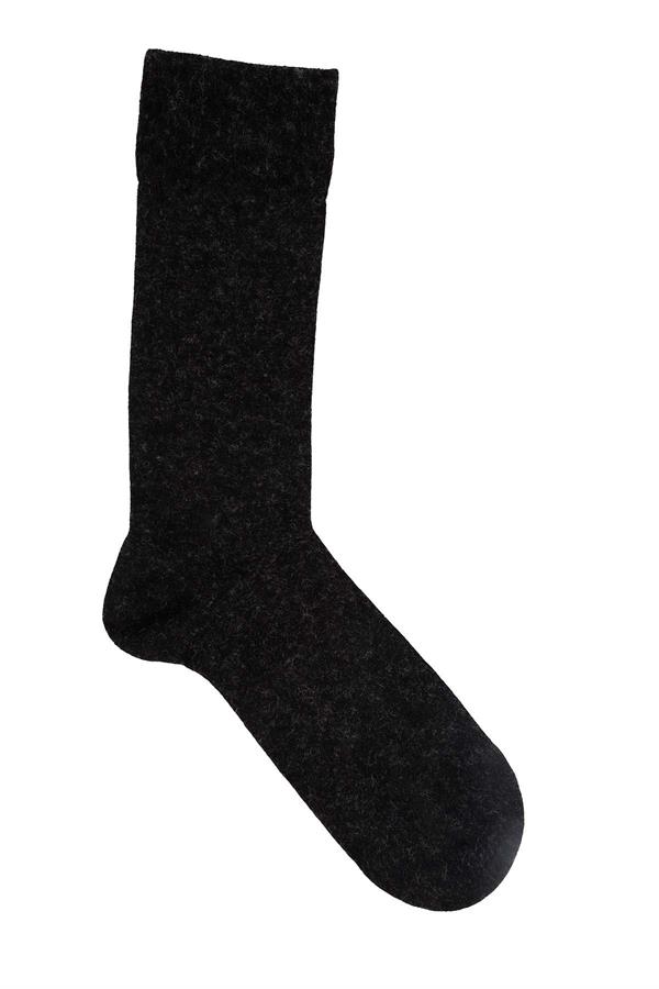 Erkek Yünlü Bambu Antrasit Soket Çorap 5650