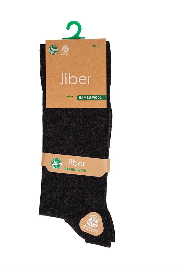 Erkek Yünlü Bambu Antrasit Soket Çorap 5650