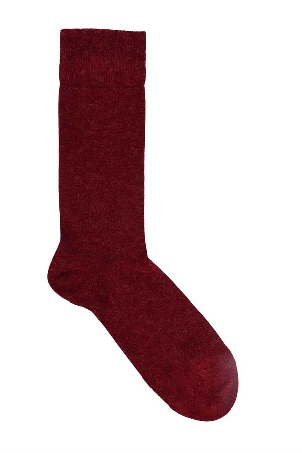 Erkek Yünlü Bambu Bordo Soket Çorap 5650