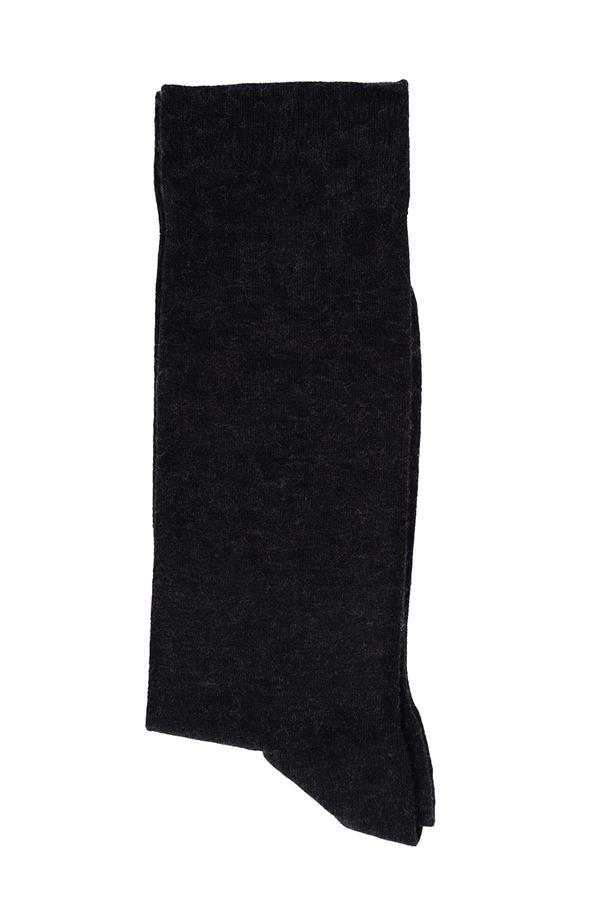 Erkek Yünlü Bambu Lacivert Soket Çorap 5650
