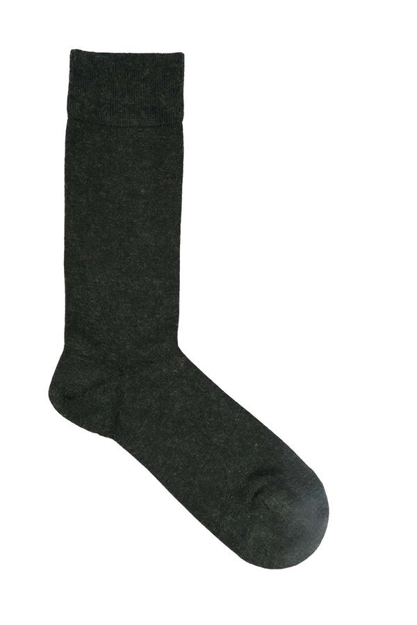 Erkek Yünlü Bambu Yeşil Soket Çorap 5650
