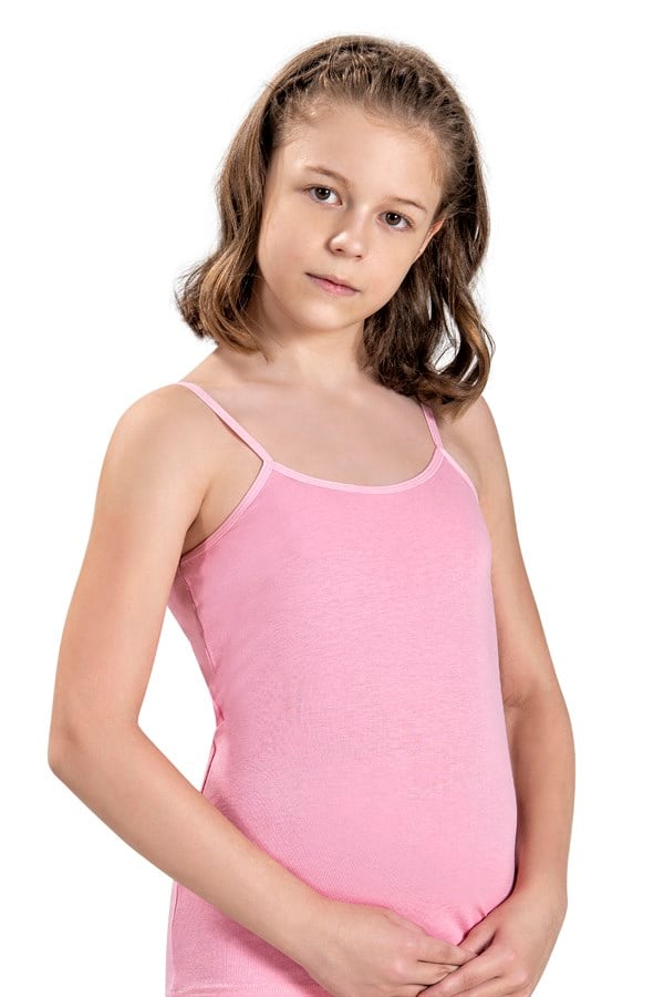 Kız Çocuk Asorti Pamuklu Likralı 3lü Atlet 807