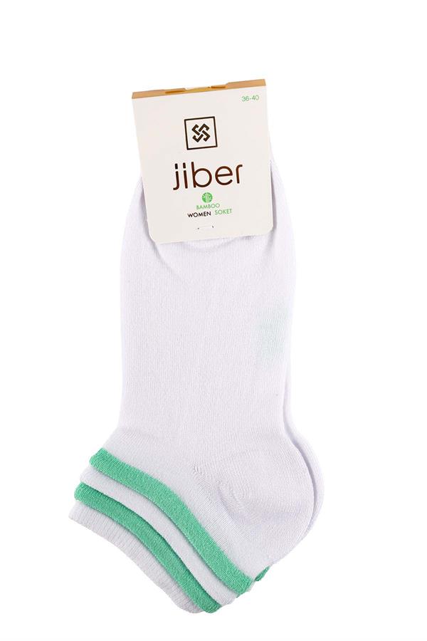 Kadın 12li Asorti Bambu Patik Çorap 6598 Asorti  JBR6598.0000012