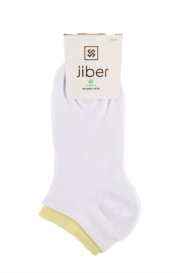 Kadın 12li Asorti Biyeli Bambu Patik Çorap 6599 Asorti  JBR6599.0000012