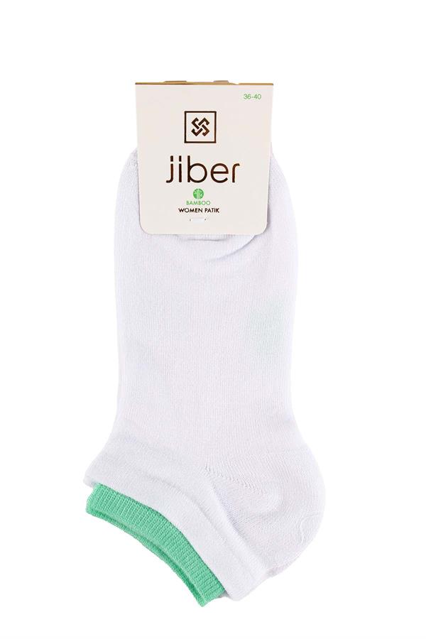 Kadın 12li Asorti Biyeli Bambu Patik Çorap 6599 Asorti  JBR6599.0000012