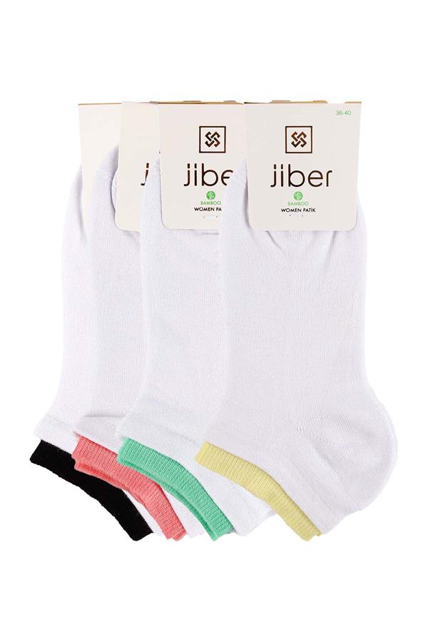 Kadın 4lü Asorti Biyeli Bambu Çorap 6599 Asorti  JBR6599.000001