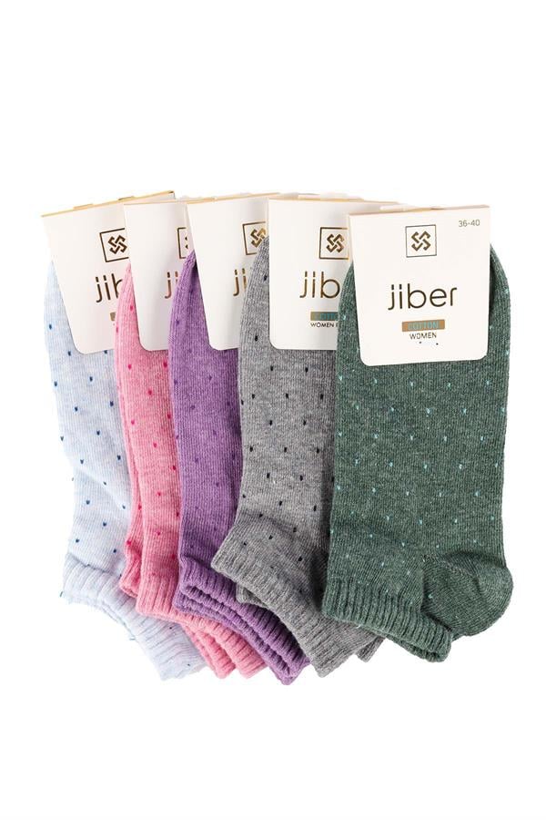 Kadın 5li Pamuk Patik Asorti Çorap 6606 Asorti  JBR6606.000001