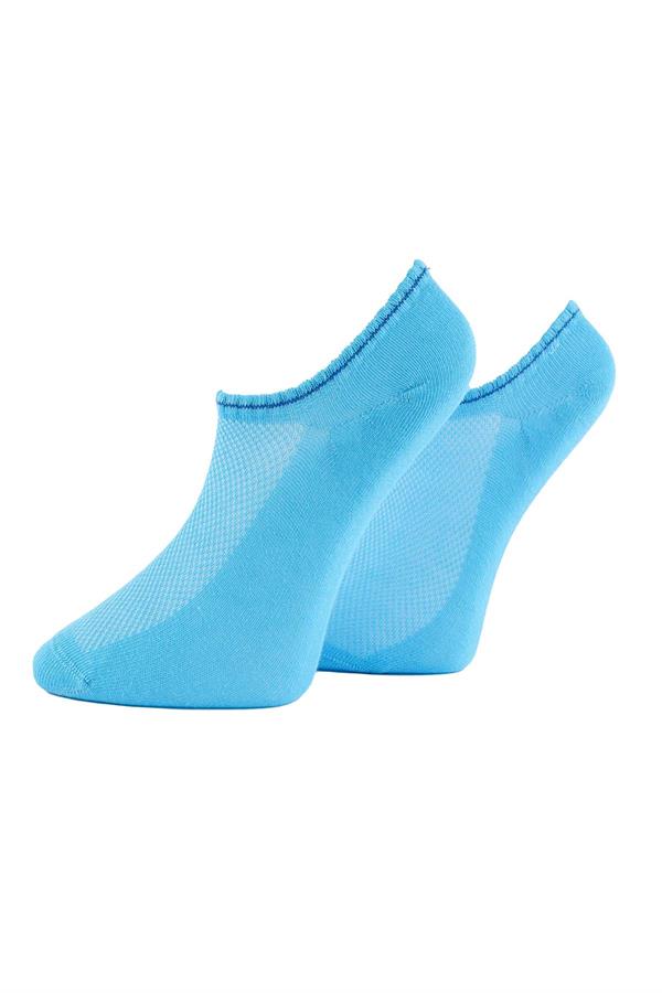 Kadın Açık Mavi Pamuklu  Sneaker Çorap 7501