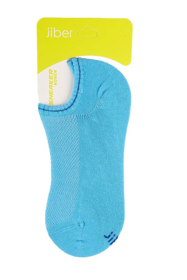 Kadın Açık Mavi Pamuklu  Sneaker Çorap 7501