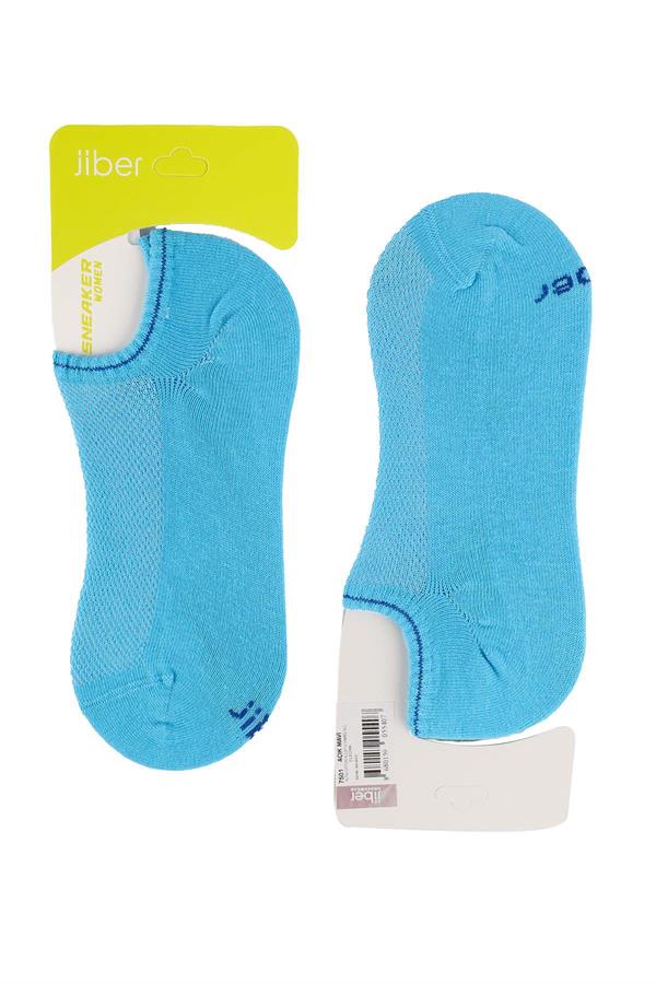 Kadın Açık Mavi Pamuklu  Sneaker Çorap 7501