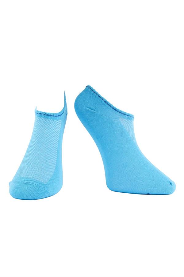 Kadın Açık Mavi Pamuklu  Sneaker Çorap 7501