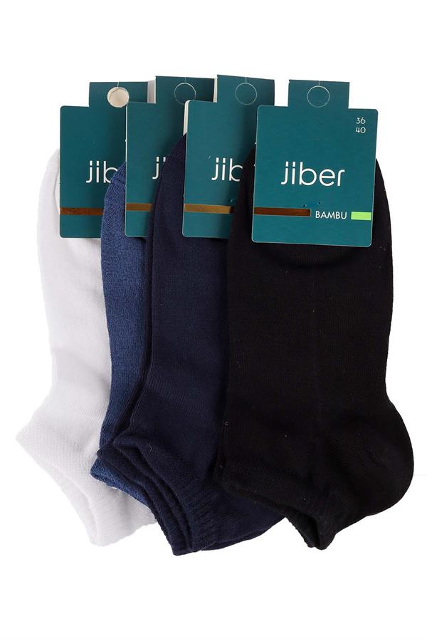 Kadın Asorti 4lü Bambu Patik Çorap 6601