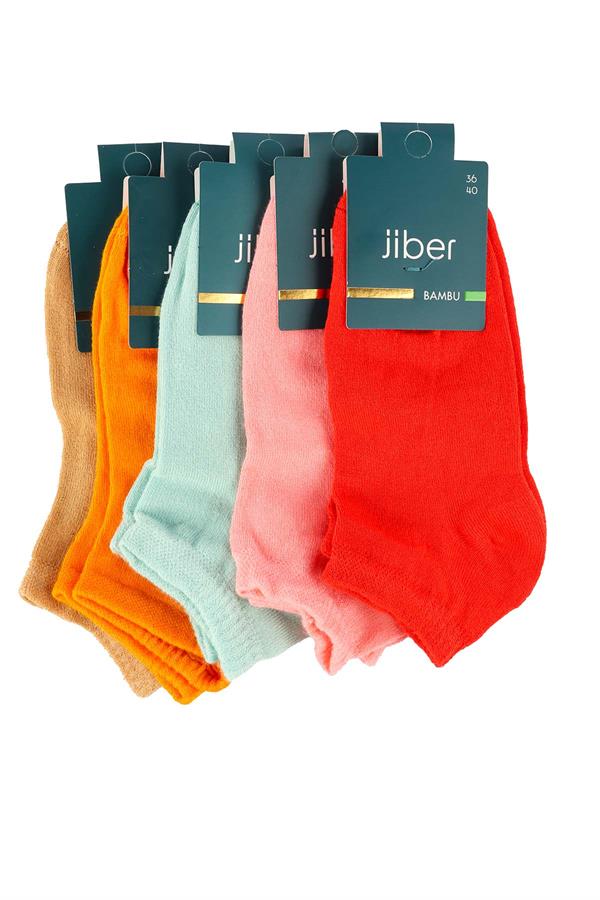 Kadın Asorti 4lü Bambu Patik Çorap 6601