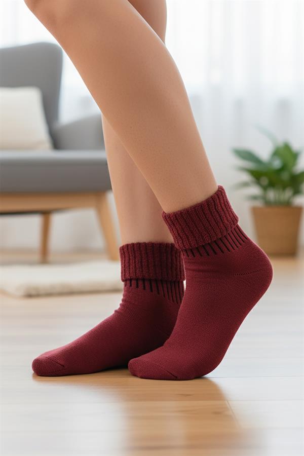 Kadın Pamuklu Termal Bot Çorabı 6944 Asorti  JBR6944.000001