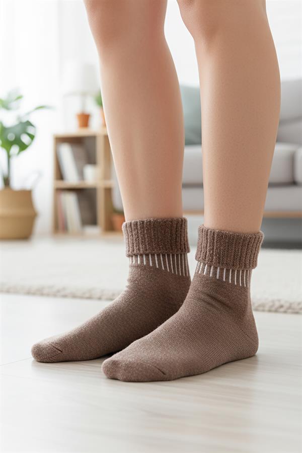 Kadın Pamuklu Termal Bot Çorabı 6944 Asorti  JBR6944.000001
