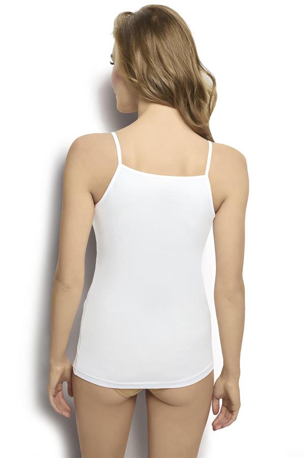 Kadın Bambu İp Askılı Atlet 668 BEYAZ  JBR668.0000001