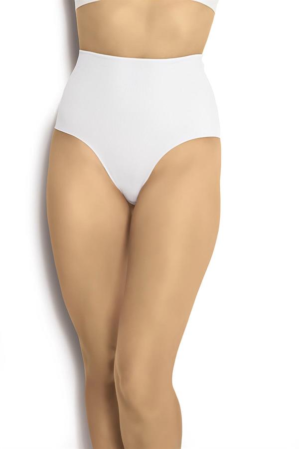 Kadın Lazer Kesim Yüksek Bel Külot Beyaz  JBR699.0000001