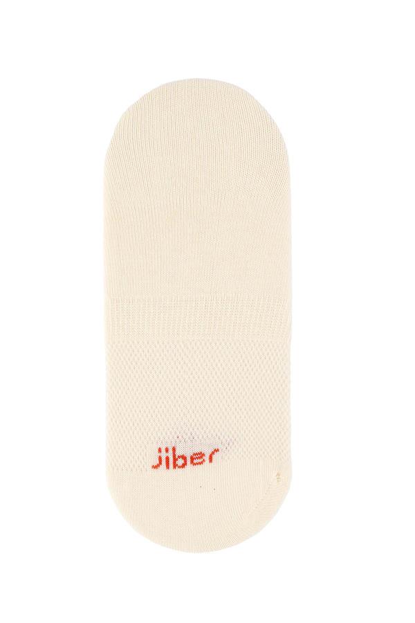 Kadın Ekru Pamuklu  Babet Çorap 7301