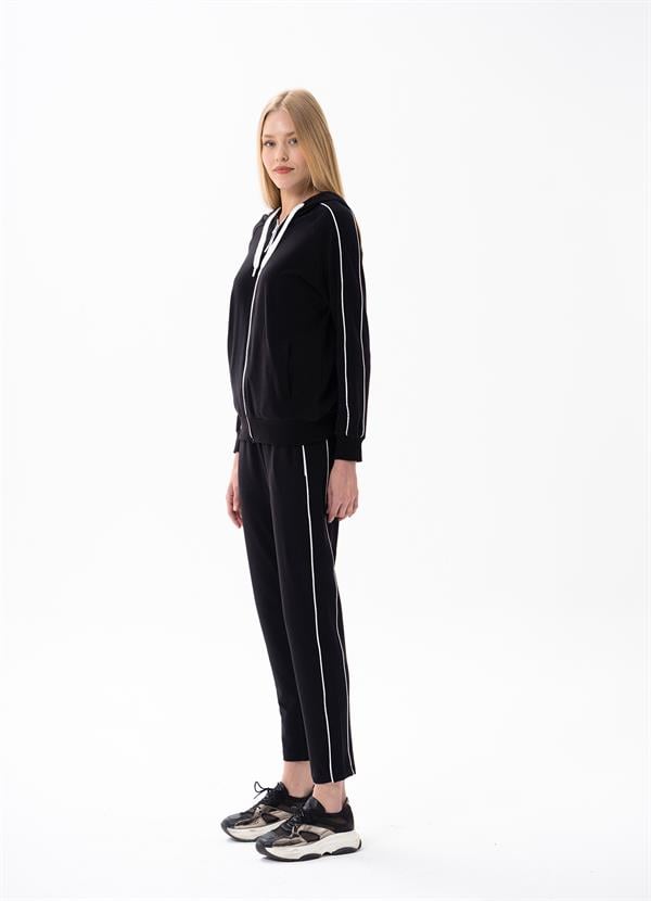 Kadın Fermuarlı Eşofman Takımı Siyah  JBR10171.00001