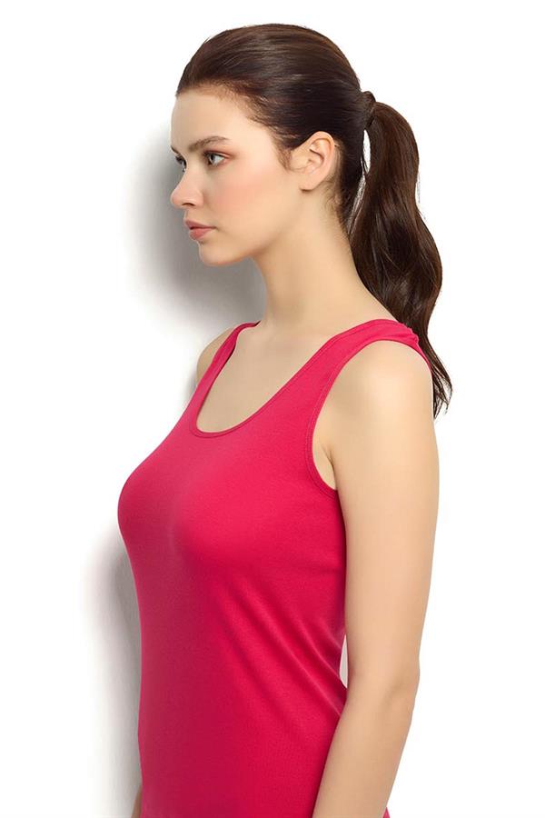 Kadın Fuşya Pamuklu  Atlet 584