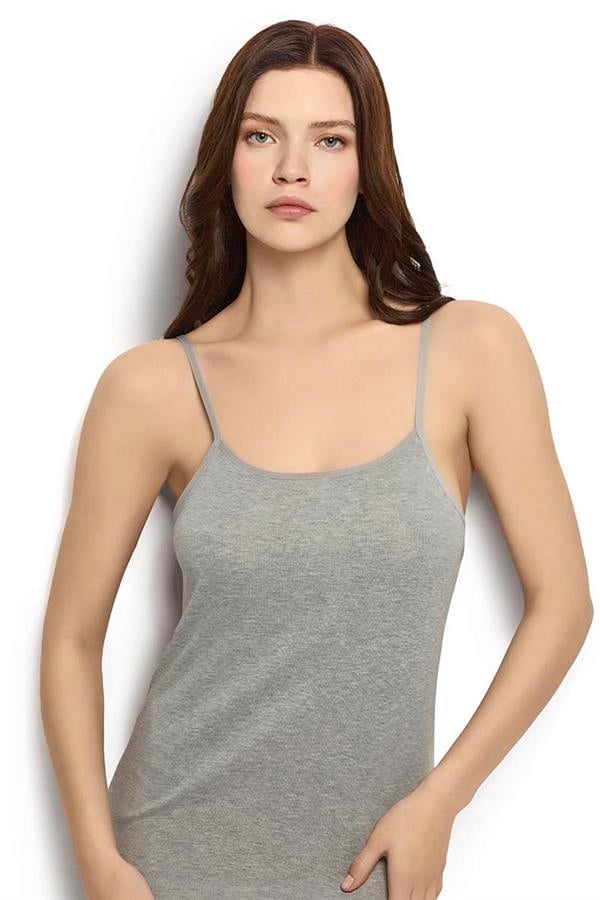 Kadın Grimelanj Pamuklu İp Askılı Atlet 583