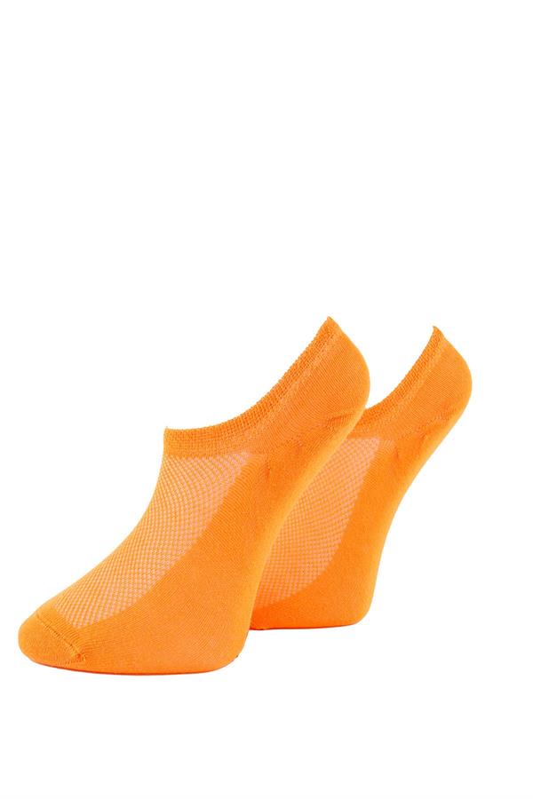 Kadın Hardal Pamuklu  Sneaker Çorap 7501