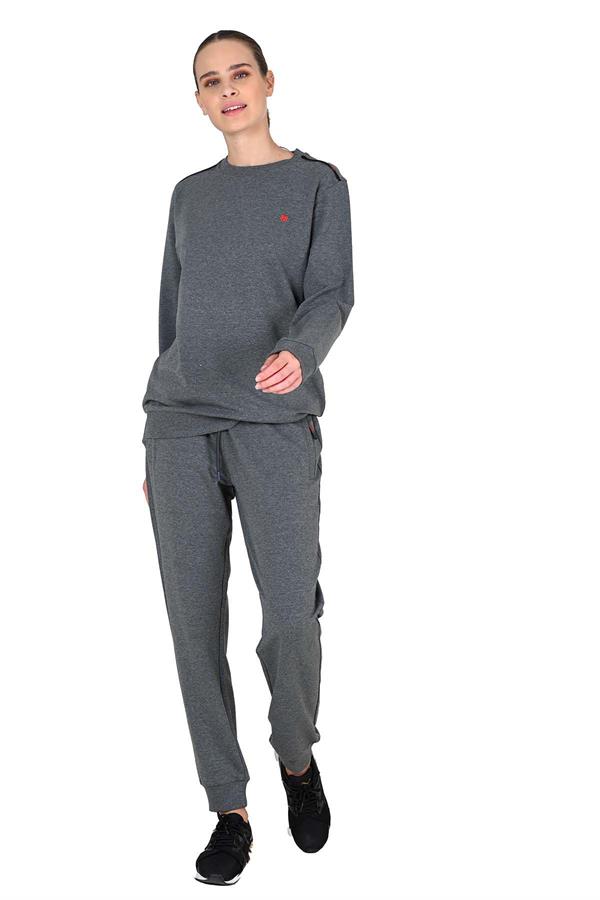 Kadın İki İplikli Eşofman Takımı 10222 Antrasit  JBR10222.00001