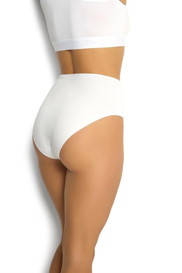 Kadın İnce Lastikli Yüksek Bel külot 680 Beyaz  JBR680.0000001
