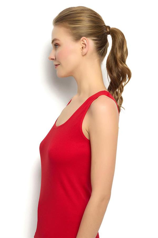 Kadın Kırmızı Pamuklu  Atlet 584